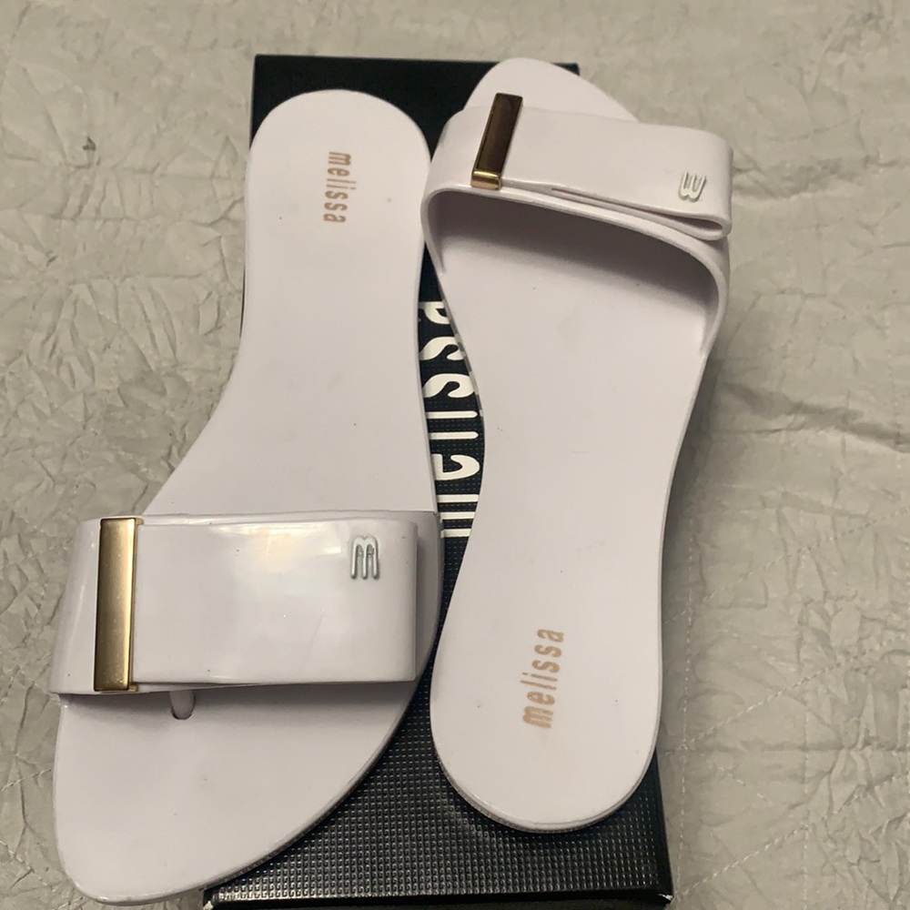Melissa White Slippers